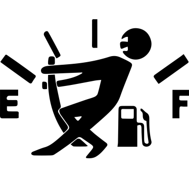 Sticker voiture se battre pour du gasoil complet - TenStickers