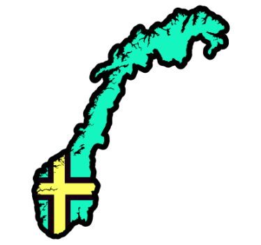 Sticker voiture contour de la norvège - TenStickers