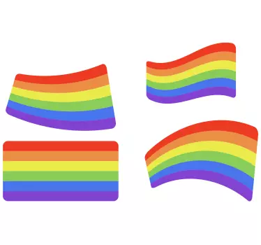 Autocollant Voiture Pack de 4 drapeau de fierté - TenStickers