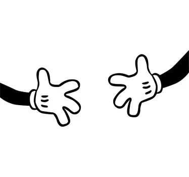 Sticker pour mac mains de Mickey - TenStickers