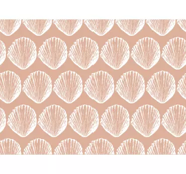 Sticker Deco Meuble Mobilier beige sticker coquillage rétro - TenStickers