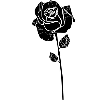 Sticker fleur rose - TenStickers
