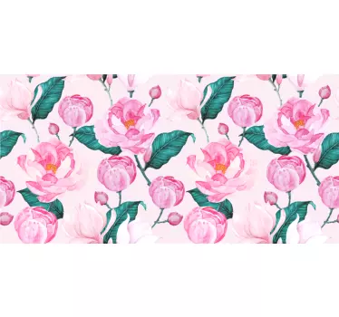 Sticker fleur motif floral rose - TenStickers