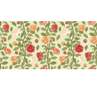 Sticker Deco Meuble Ensemble de roses vintage - TenStickers
