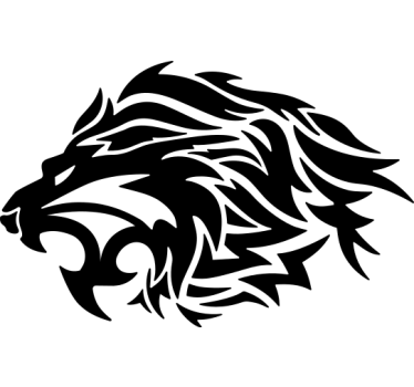 Autocollant voiture lion tribal - TenStickers