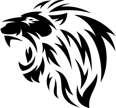 Autocollant voiture profil de lion tribal - TenStickers