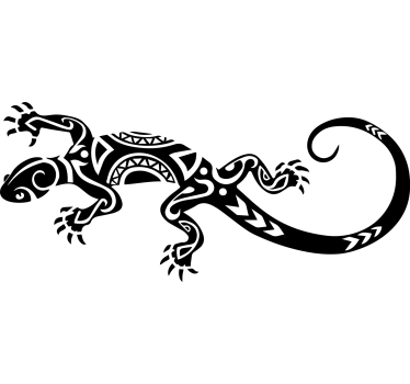 Sticker voiture lézard tribal - TenStickers