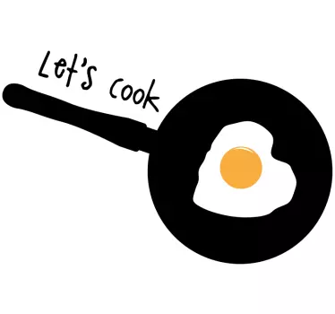 Sticker Mural Cuisine avec un œuf au plat - TenStickers