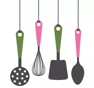 Sticker Mural Cuisine élément simple de coutellerie - TenStickers