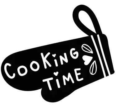 Sticker Mural Cuisine Temps de cuisson citations - TenStickers