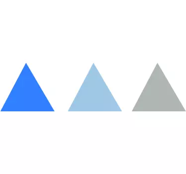 Sticker chambre bébé pack petits triangles gris et bleus - TenStickers
