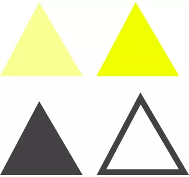 Stickers Chambre Bébé triangles jaunes et noirs - TenStickers
