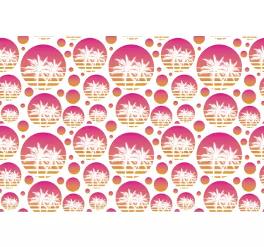 Sticker nature cercles de palmier - TenStickers