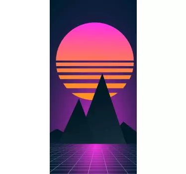 Sticker samsung géométrie du coucher de soleil - TenStickers
