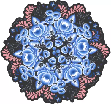 Sticker fleur motif mandala botanique - TenStickers