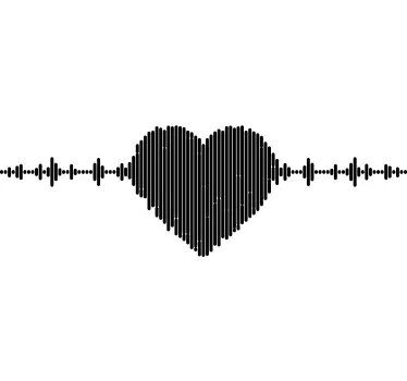 Sticker nature onde sonore cardiaque - TenStickers