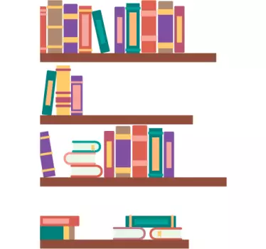 Autocollant mural librairie - TenStickers