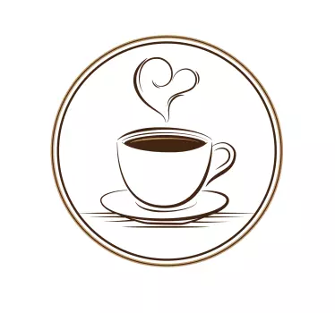 Sticker gastronomie illustration de tasse à café - TenStickers
