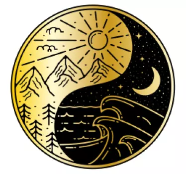 Sticker nature solaire et lunaire - TenStickers