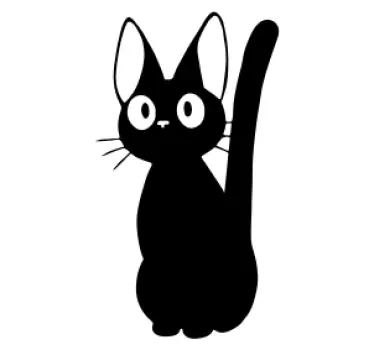 Sticker Mural Chat noir anime - TenStickers