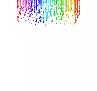 Tableau blanc adhésif gouttes de peinture - TenStickers