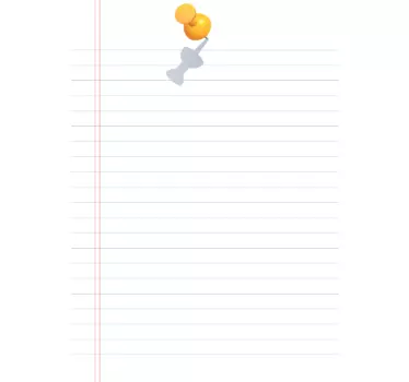 Tableau blanc adhésif page punaise - TenStickers