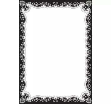 Tableau blanc adhésif cadre art déco - TenStickers