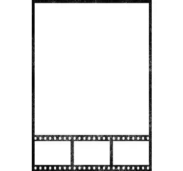 Tableau blanc adhésif cadre cinema - TenStickers