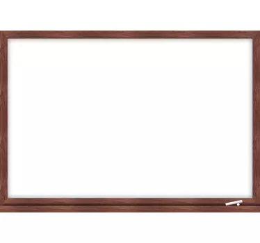 Tableau blanc adhésif cadre bois - TenStickers