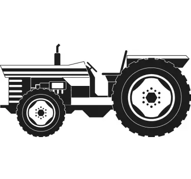Sticker auto moto silhouette de tracteur - TenStickers