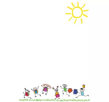 Tableau blanc adhésif motif écoliers - TenStickers