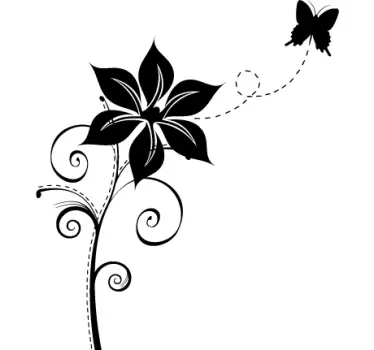 Sticker mural envol papillon - TenStickers