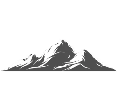 Sticker nature illustration de silhouette de montagne - TenStickers