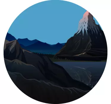Sticker nature vue sur le paysage de montagne - TenStickers