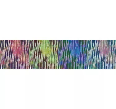 Frise autocollante rayures colorées texturées - TenStickers