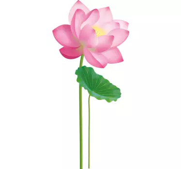 Sticker Mural Fleur unique de lotus - TenStickers