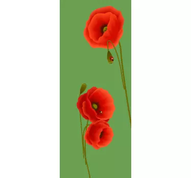 Autocollant de conteneur de fleur de pavot - TenStickers