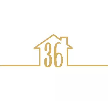Sticker poubelle numéro de maison 36 - TenStickers