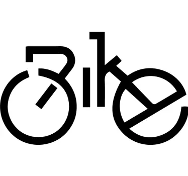Sticker vélo texte décoratif - TenStickers