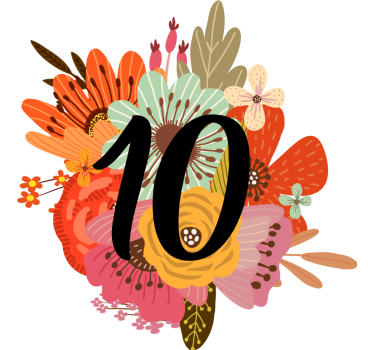Autocollant Velo Nombre et fleur personnalisables - TenStickers