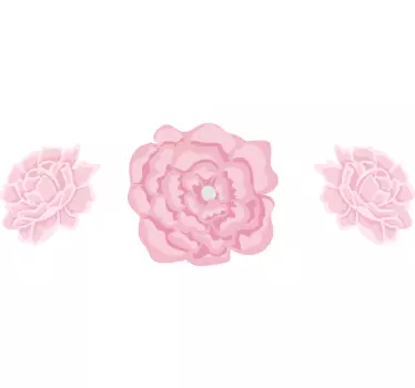 Sticker fleur accents floraux roses - TenStickers