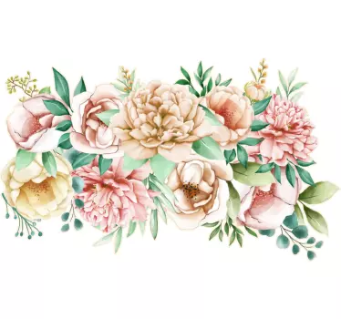 Sticker fleur tête de lit décorative florale - TenStickers