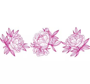 Sticker fleur composition florale élégante - TenStickers