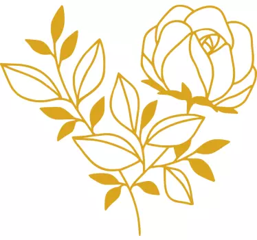 Sticker fleur arrangement de fleurs élégant - TenStickers