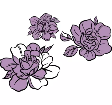 Sticker fleur composition botanique élégante - TenStickers