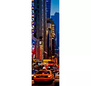 Sticker frigo Times Square - TenStickers
