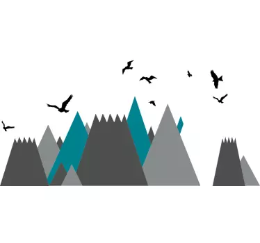 Sticker nature vue panoramique de montagne - TenStickers