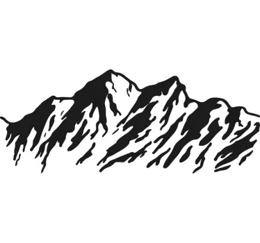 Sticker nature contour de la chaîne de montagnes - TenStickers
