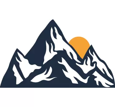 Sticker nature paysage de montagne au lever du soleil - TenStickers