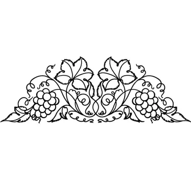 Sticker tête de lit vigne florale décorative - TenStickers